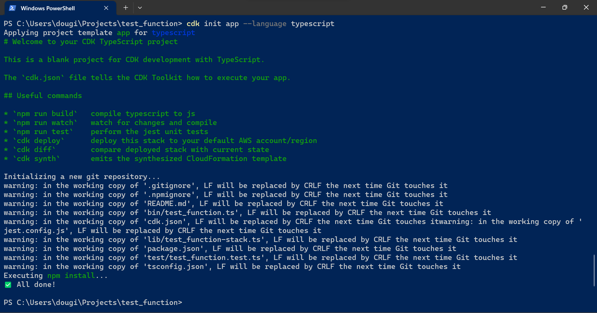 Setup a Multipass CDK Environment